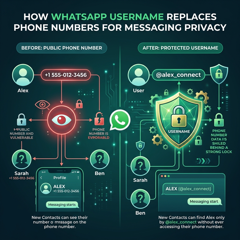 WhatsApp Username Privacy Protection Architecture