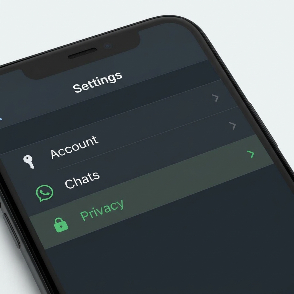 WhatsApp Profile Privacy Settings Summary Checklist on Smartphone