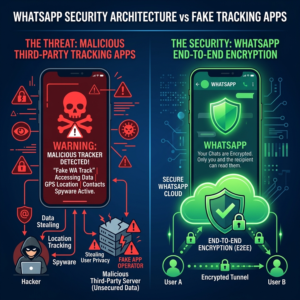 Third Party Profile Tracker App Fraud Warning Diagram
